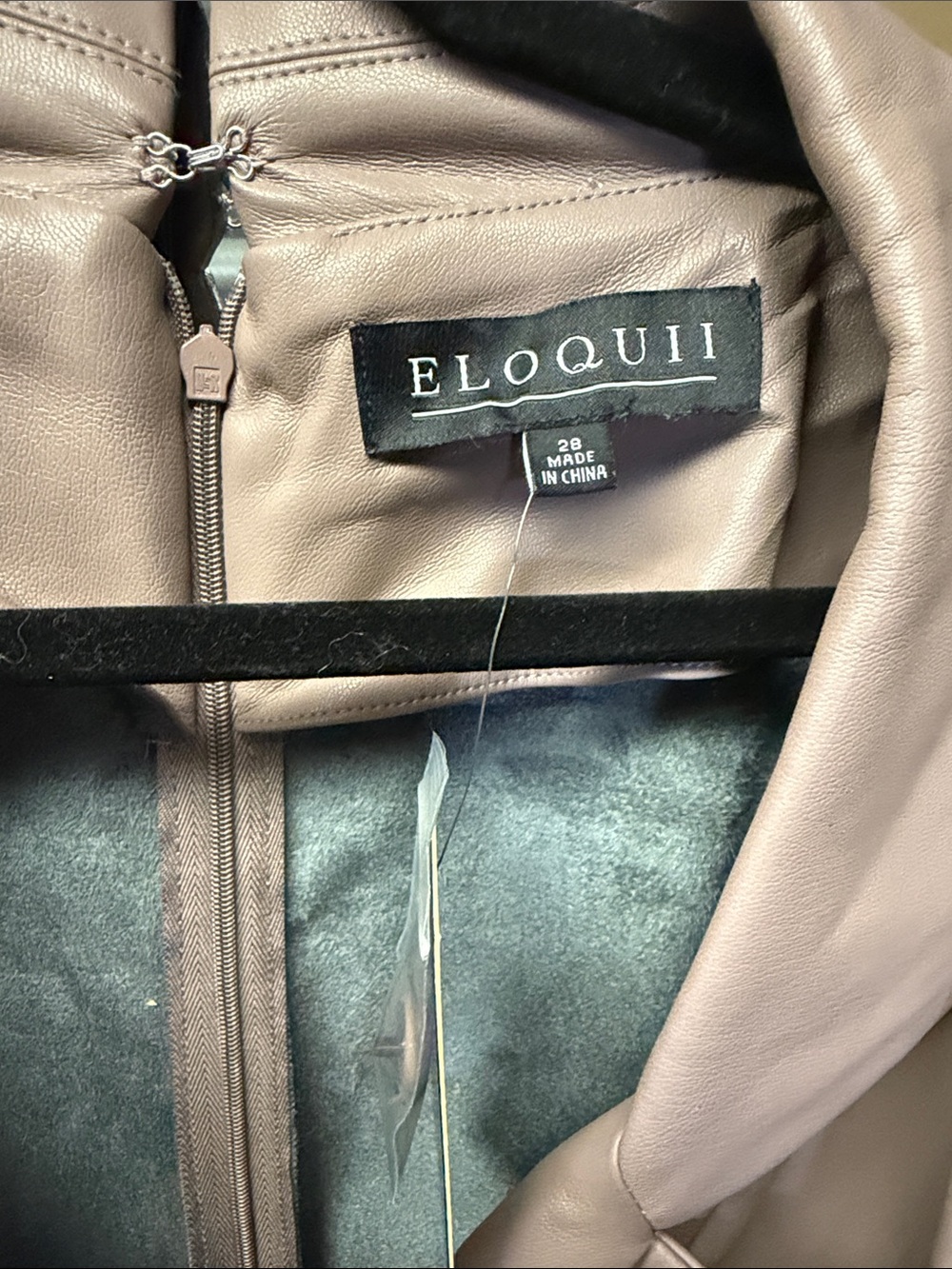 Eloquii Mauve-Taupe Faux Leather  Dress